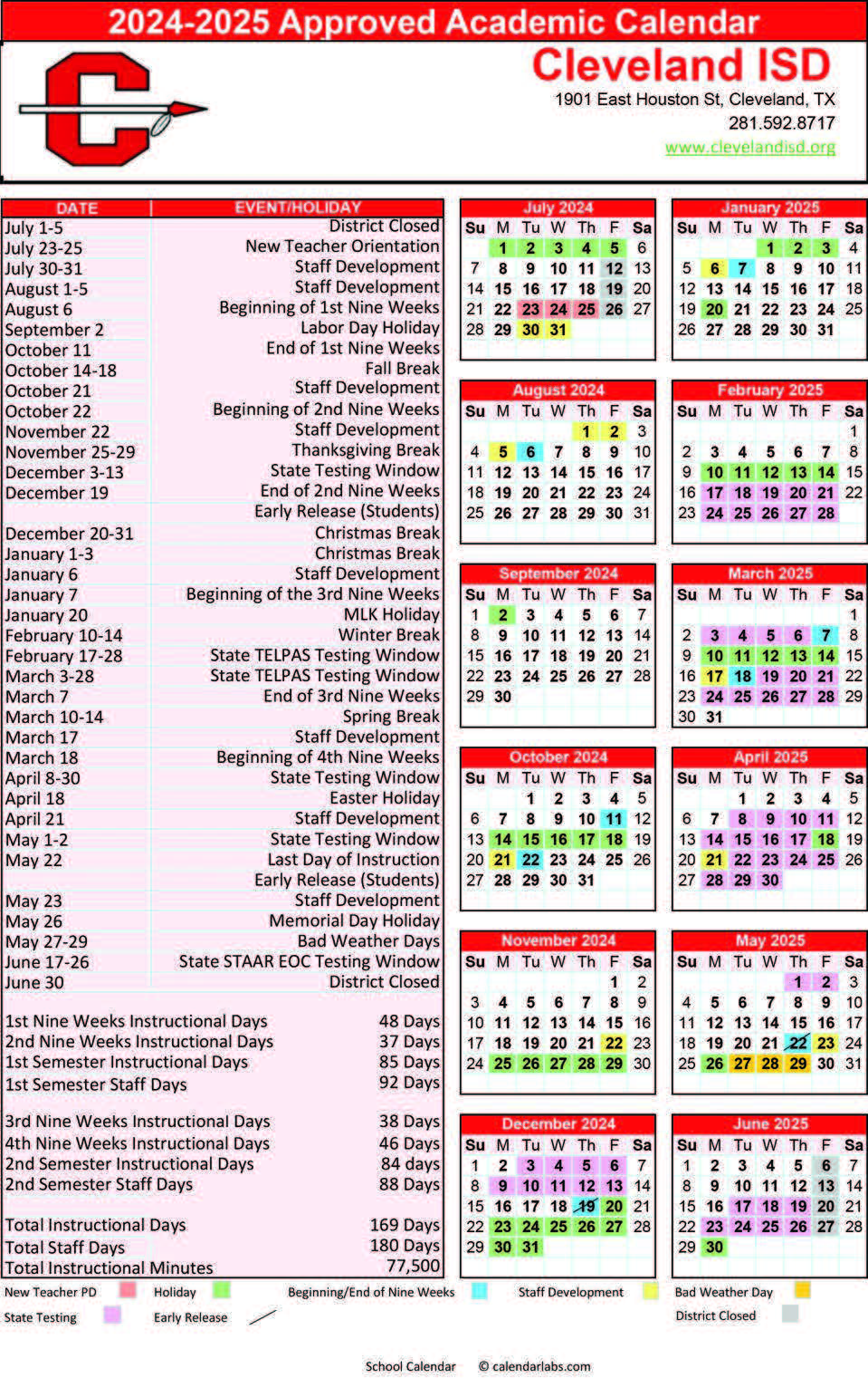 District Calendar